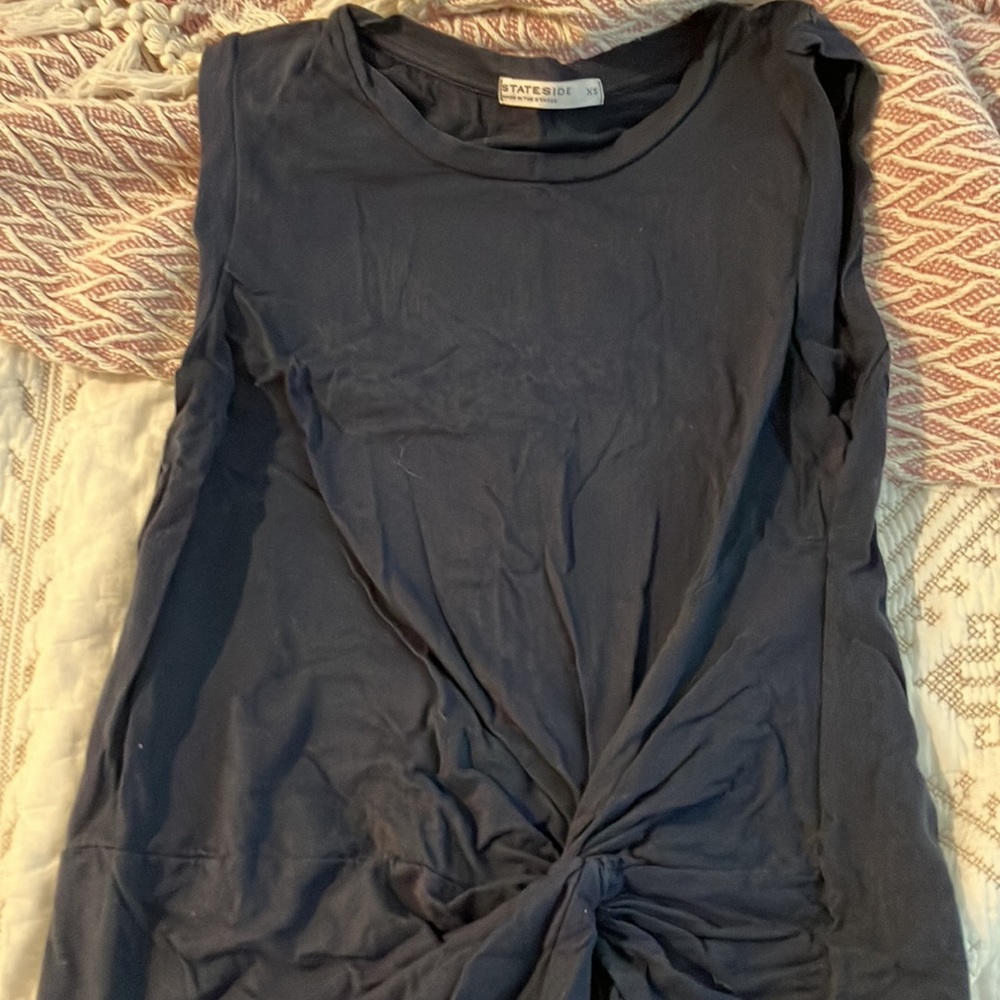 Stateside Anthropologie navy twist front dress size xs